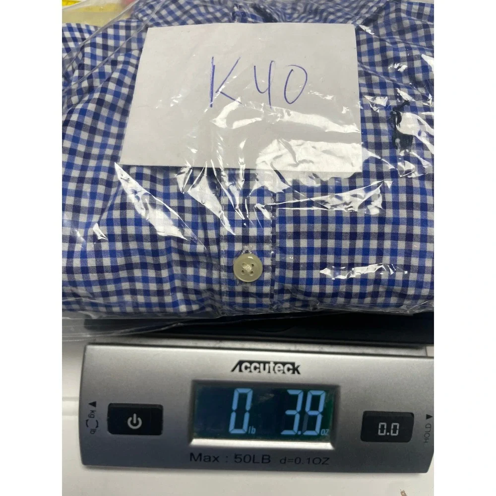 Ralph Lauren Blue Gingham Coverall Romper Infant Boys 9M